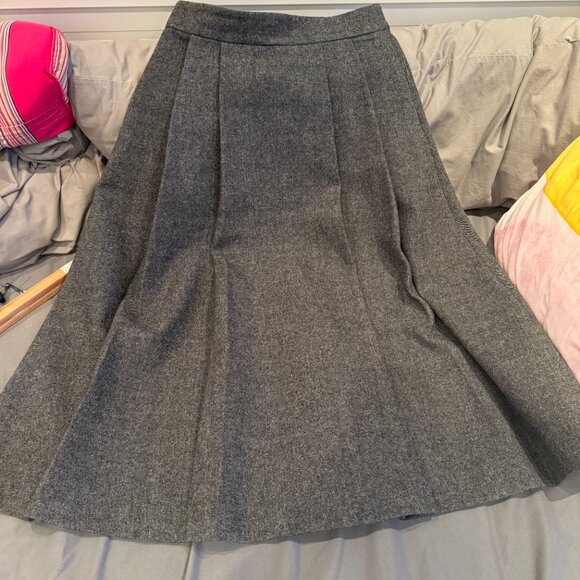 Zara Box Pleat Midi Skirt ZW Collection Size M - Picture 3 of 4